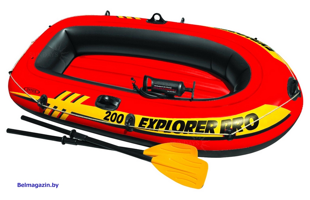 Надувная лодка Intex Explorer 200 SET PRO (196x102) - фото