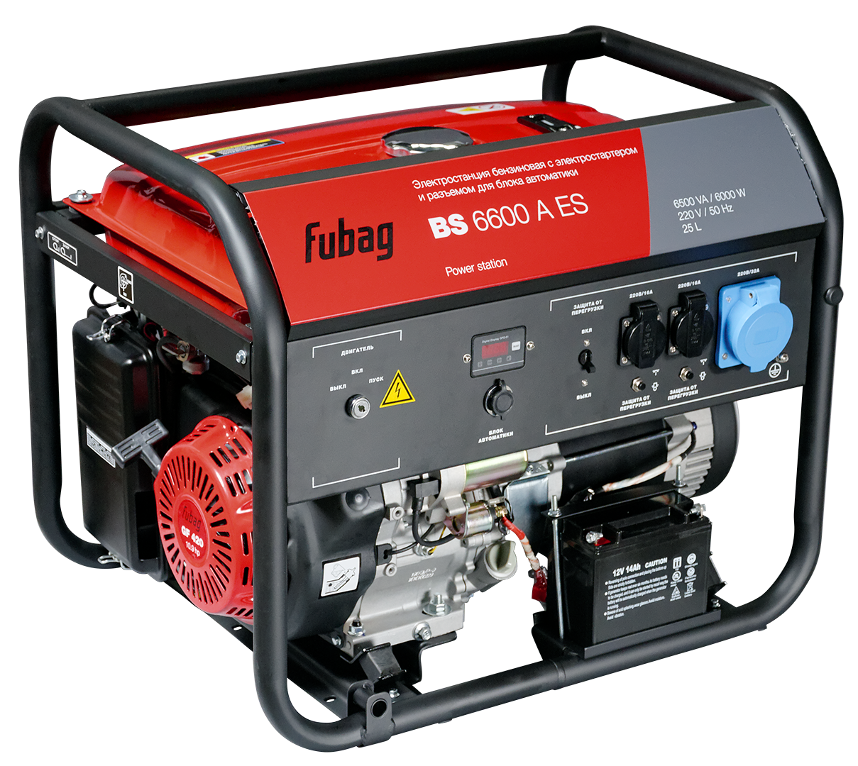 Генератор бензиновый FUBAG BS 6600 A ES с электростартером и коннектором автоматики - фото